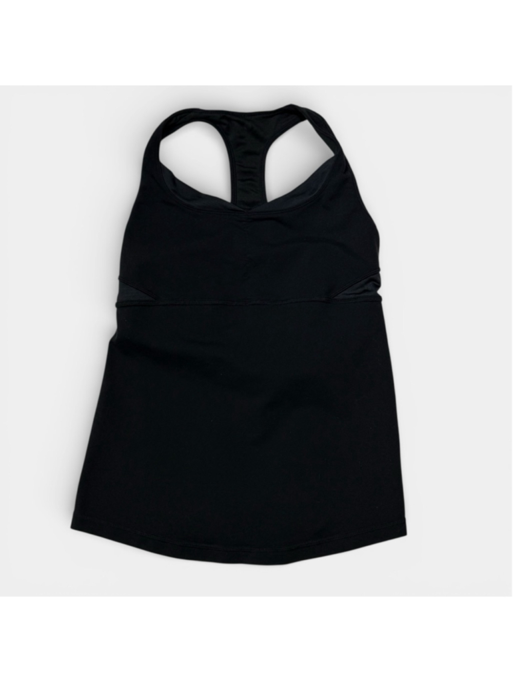 LULULEMON Scoopneck Racerback Cut-out Tank Grey Top Athleisure Yoga, Sz 4